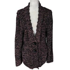 Habitat Size XL Chunky Knit Multicolor Cardigan Sweater Jacket Long Sleeved